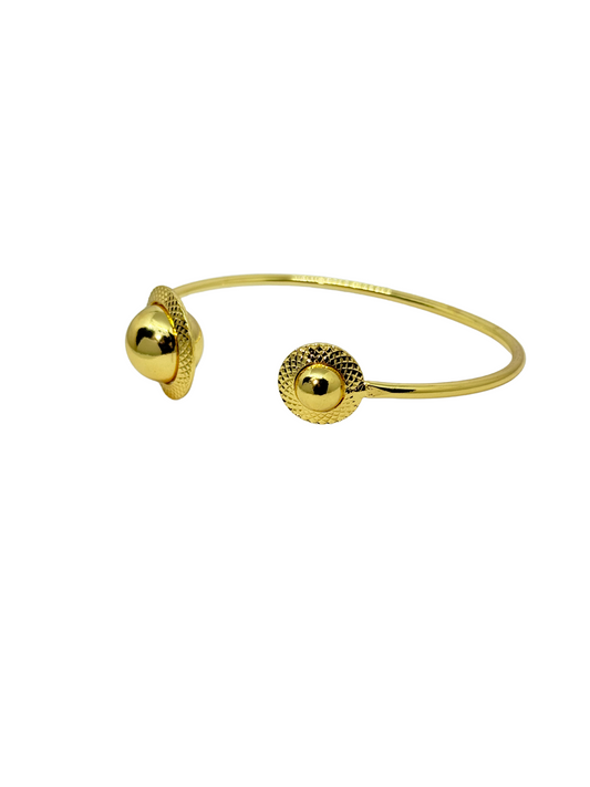Minimal Gold Plated Kada for Everyday Wear | Adjustable Open Cuff