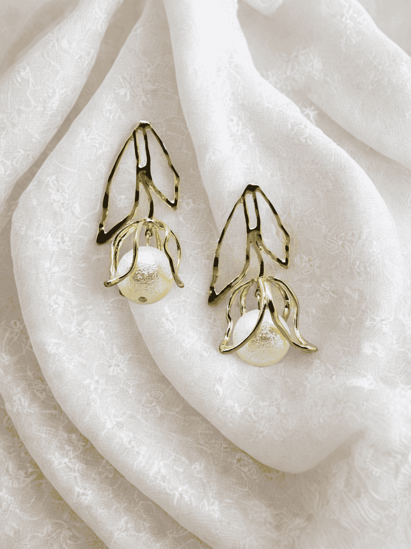 Golden Bloom Drop Earrings