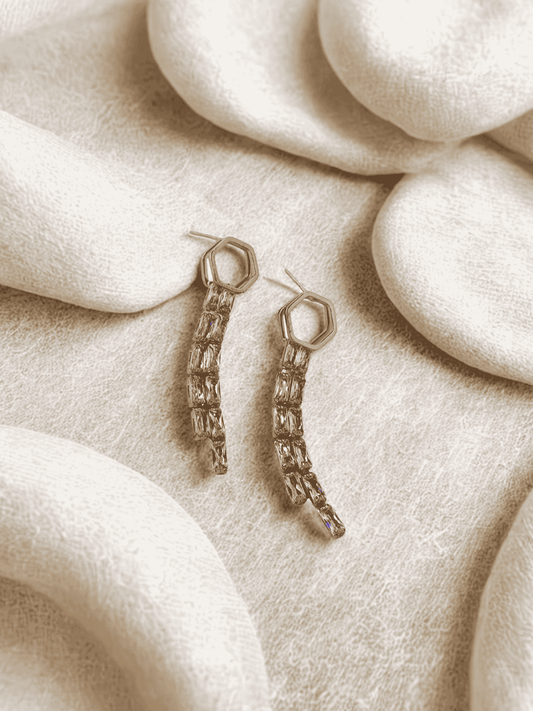 HexaGlow Drop Earrings